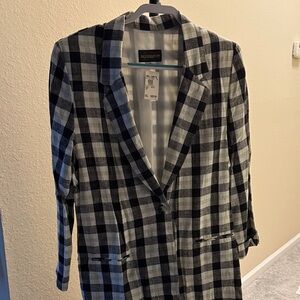 #174. Monochrome Plaid Blazer